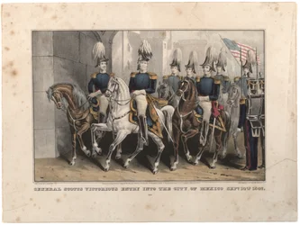 General Scotts siegreicher Einzug in die Stadt Mexiko am 14. September 1847